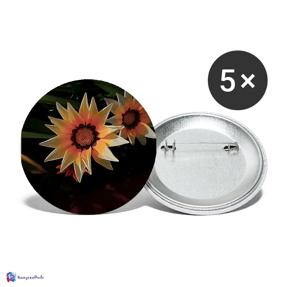Buttons small 1'' (5-pack) - white