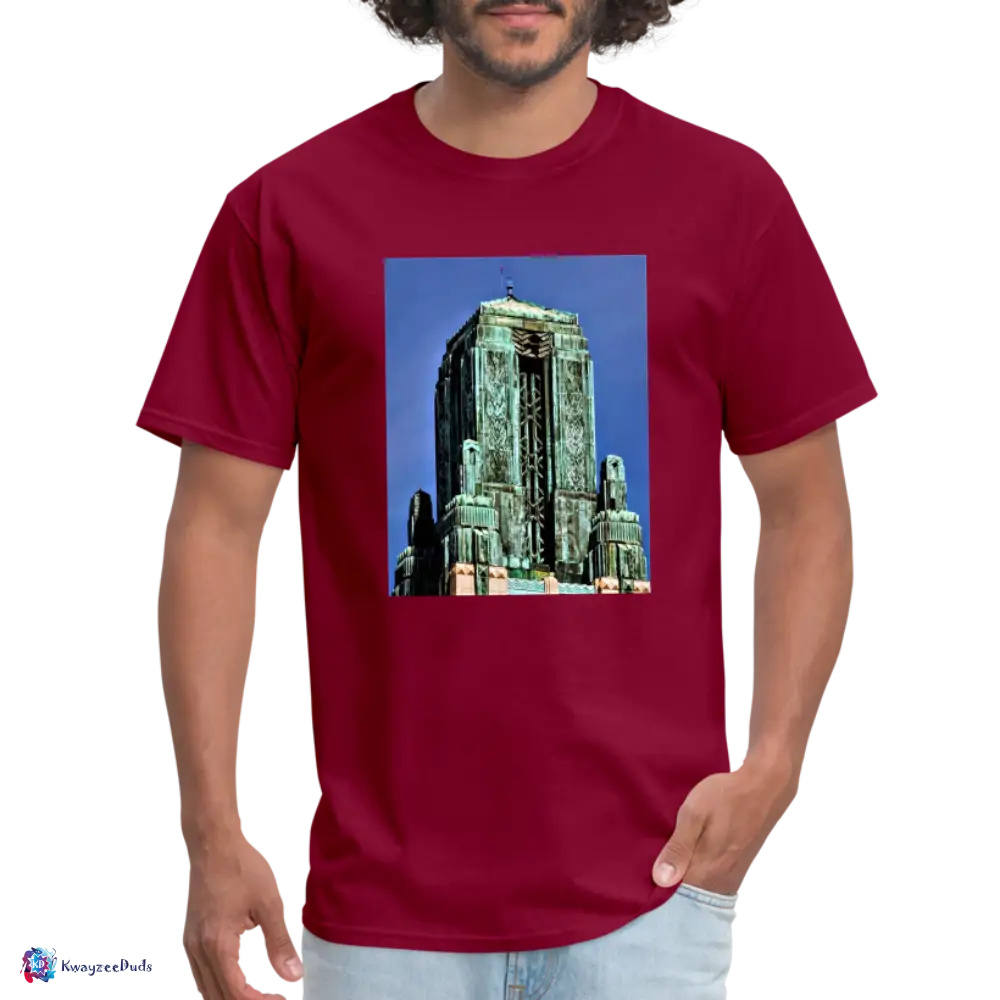 Bullocks Wilshire Finial Unisex Classic T-Shirt - burgundy