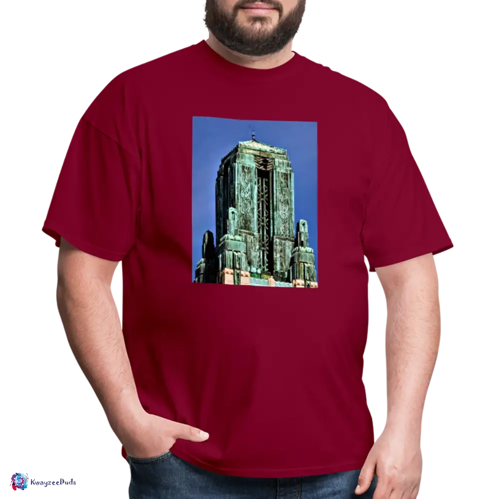 Bullocks Wilshire Finial Unisex Classic T-Shirt - burgundy