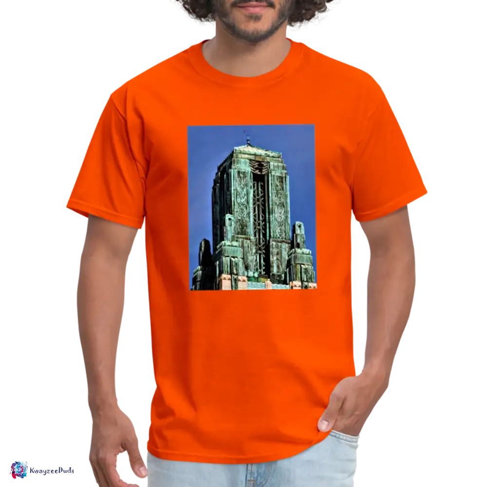 Bullocks Wilshire Finial Unisex Classic T-Shirt - orange