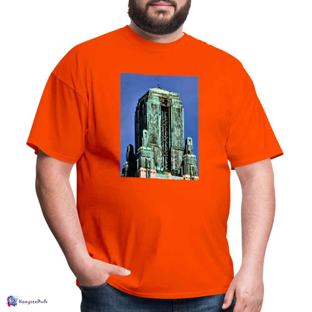 Bullocks Wilshire Finial Unisex Classic T-Shirt - orange