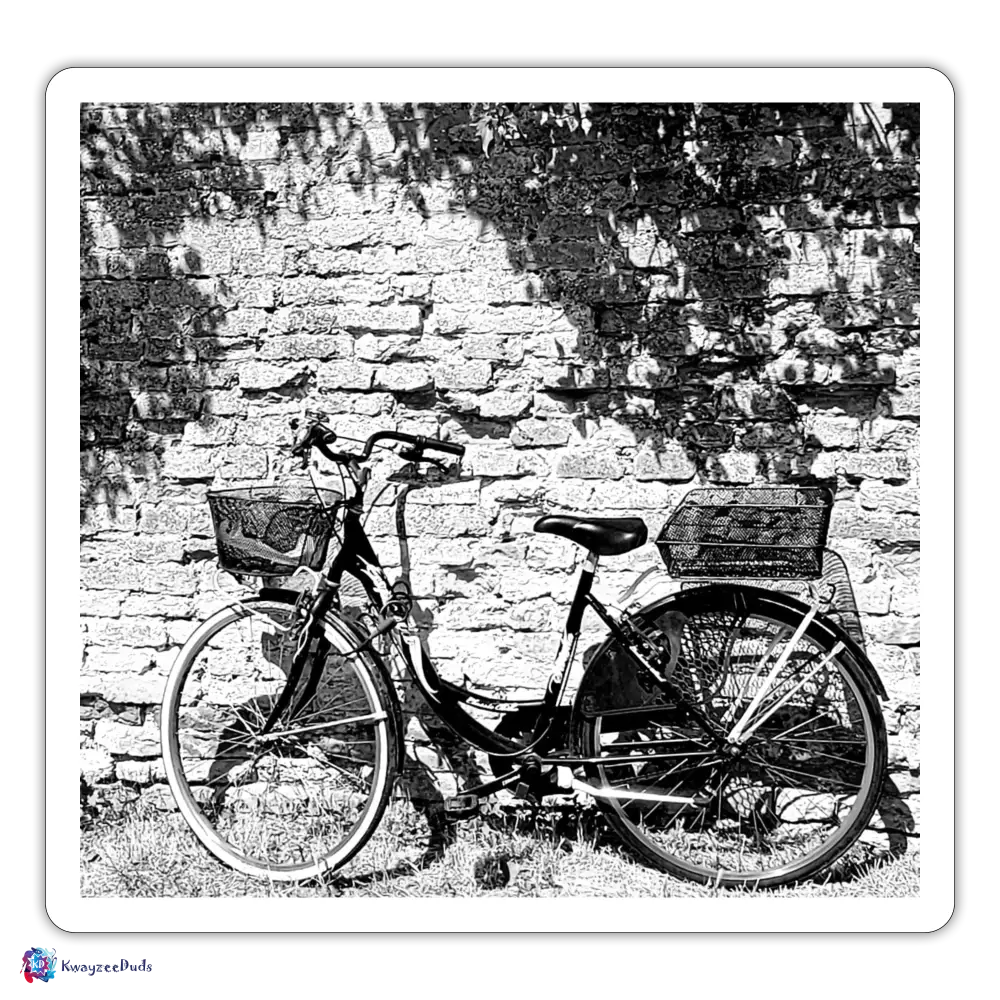 Burano Bicycle Sticker - white matte