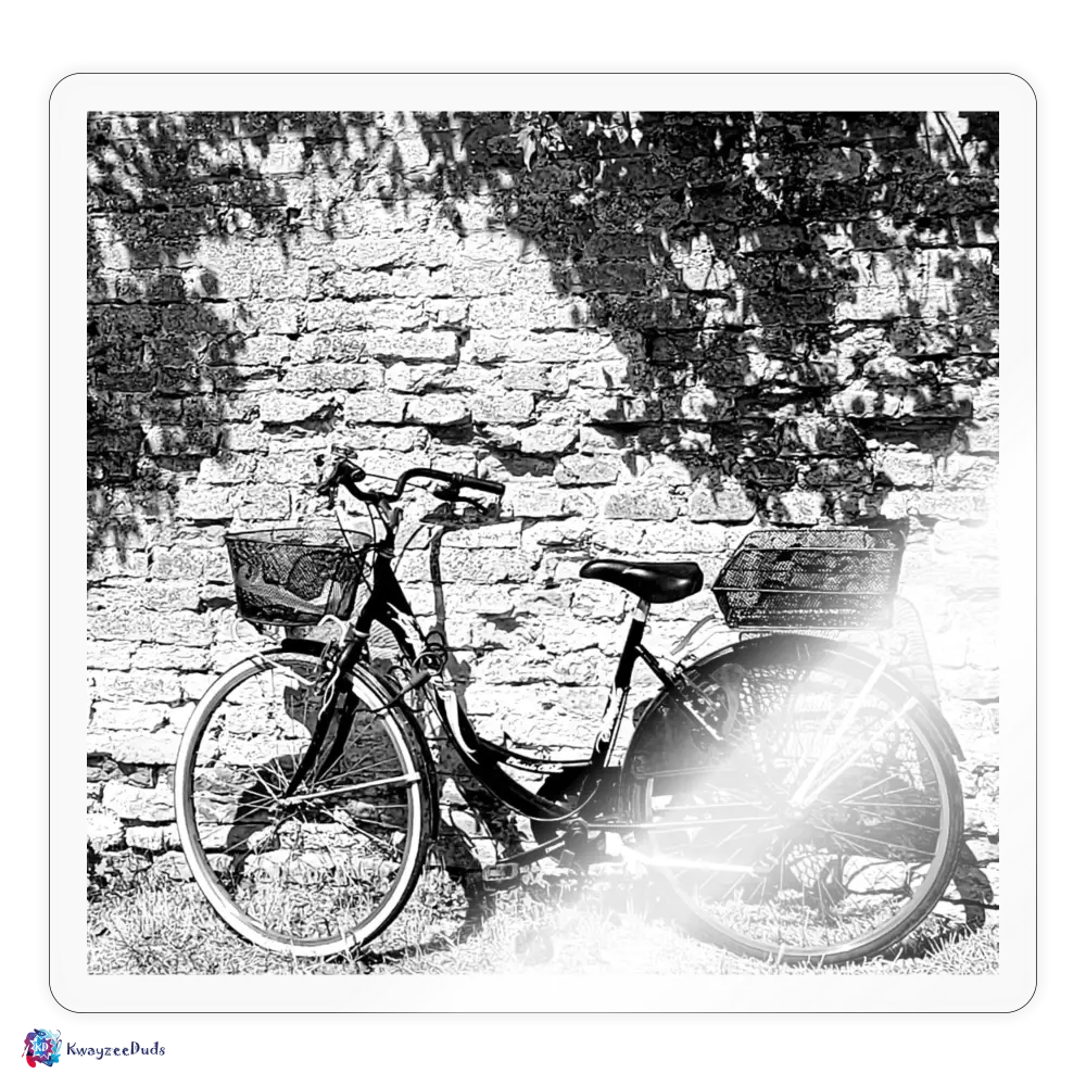 Burano Bicycle Sticker - transparent glossy