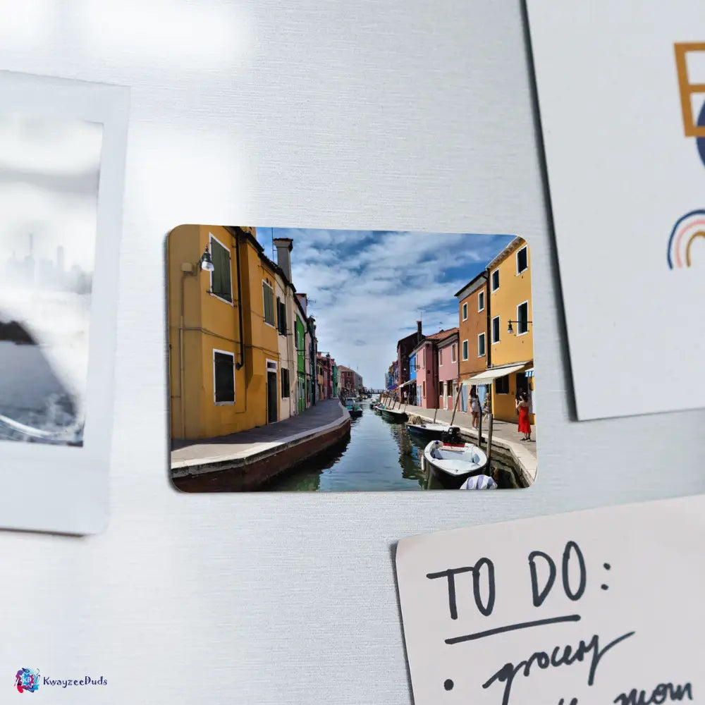 Burano Rectangle Magnet - white