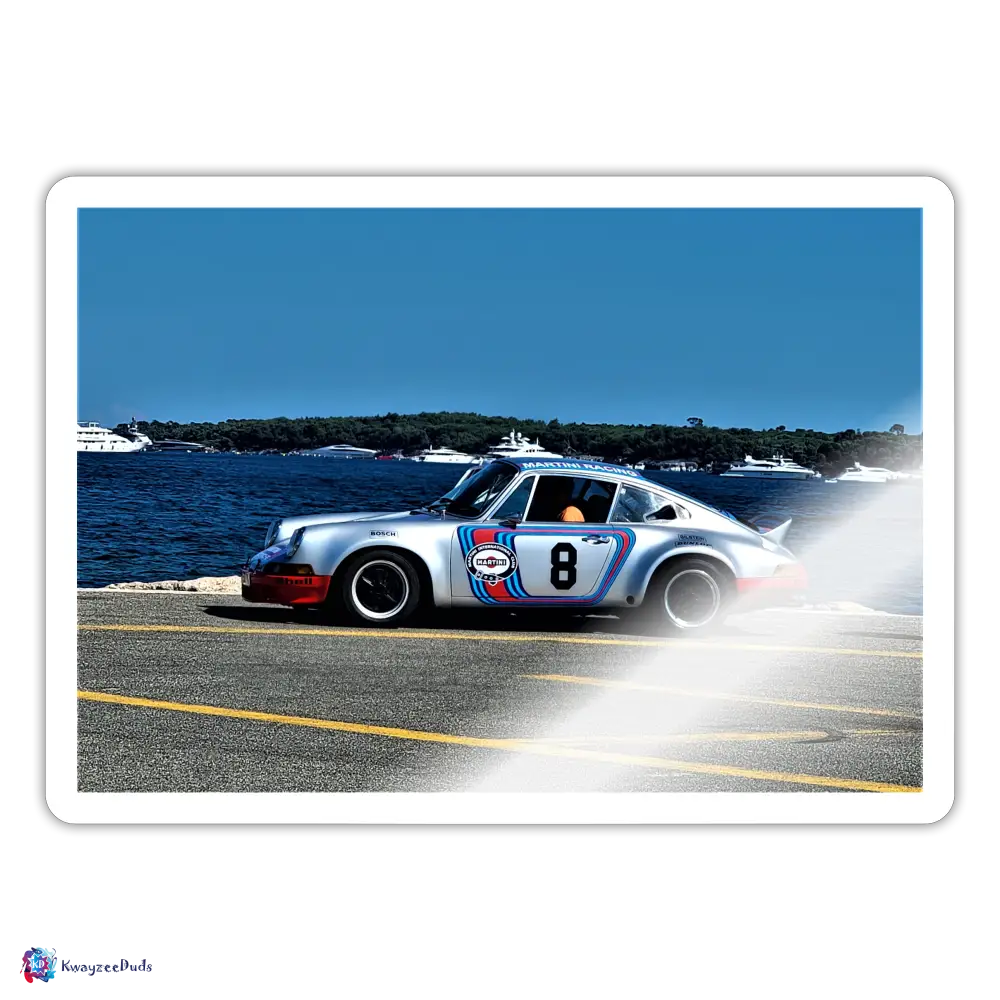 Cannes Car Sticker - white glossy