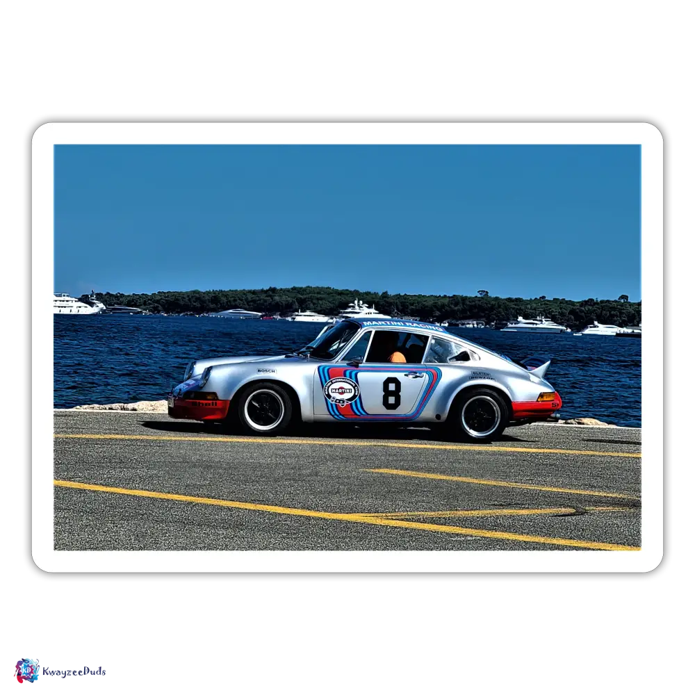 Cannes Car Sticker - white matte
