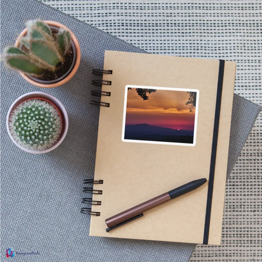 Castelina in Chianti Sunset Sticker - white glossy