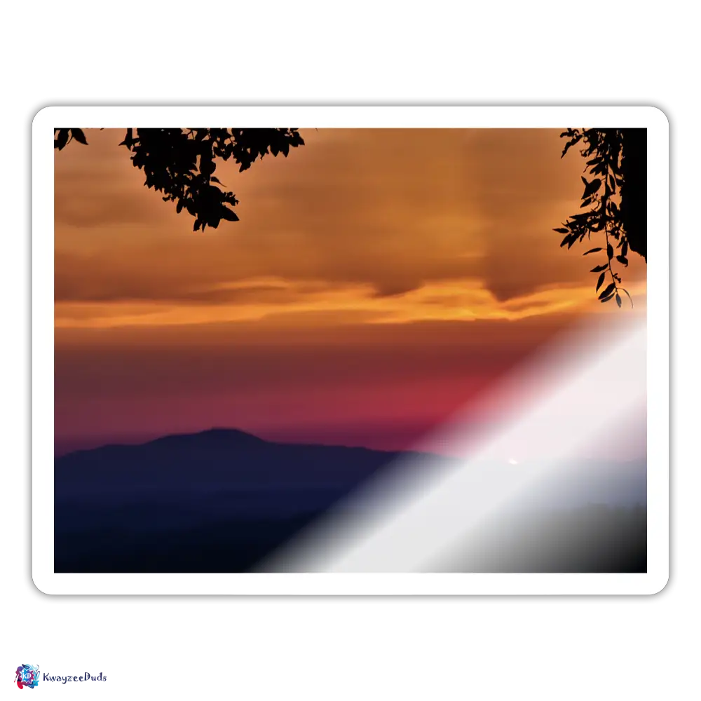Castelina in Chianti Sunset Sticker - white glossy