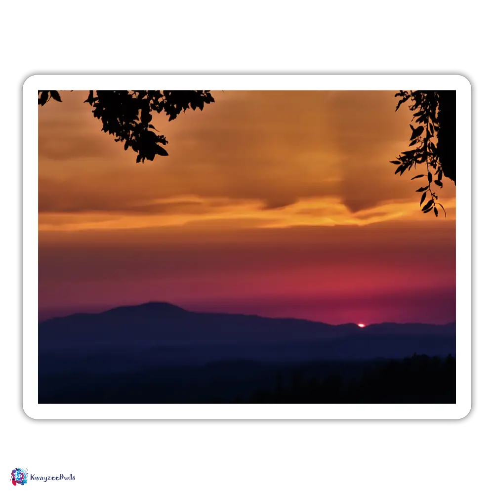 Castelina in Chianti Sunset Sticker - white matte