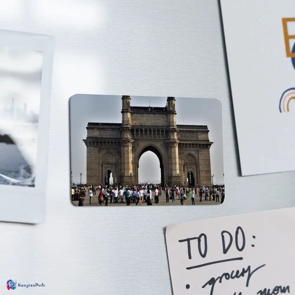 Gateway of India Rectangle Magnet - white