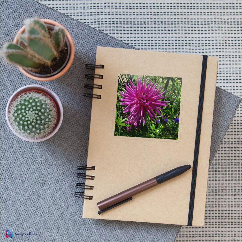 Giverny Dahlia Sticker - transparent glossy