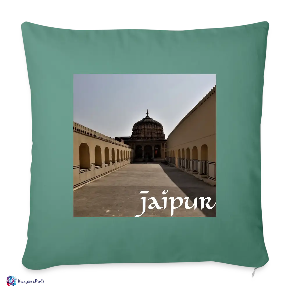 Jaipur Throw Pillow Cover 18” x 18” - cypress green