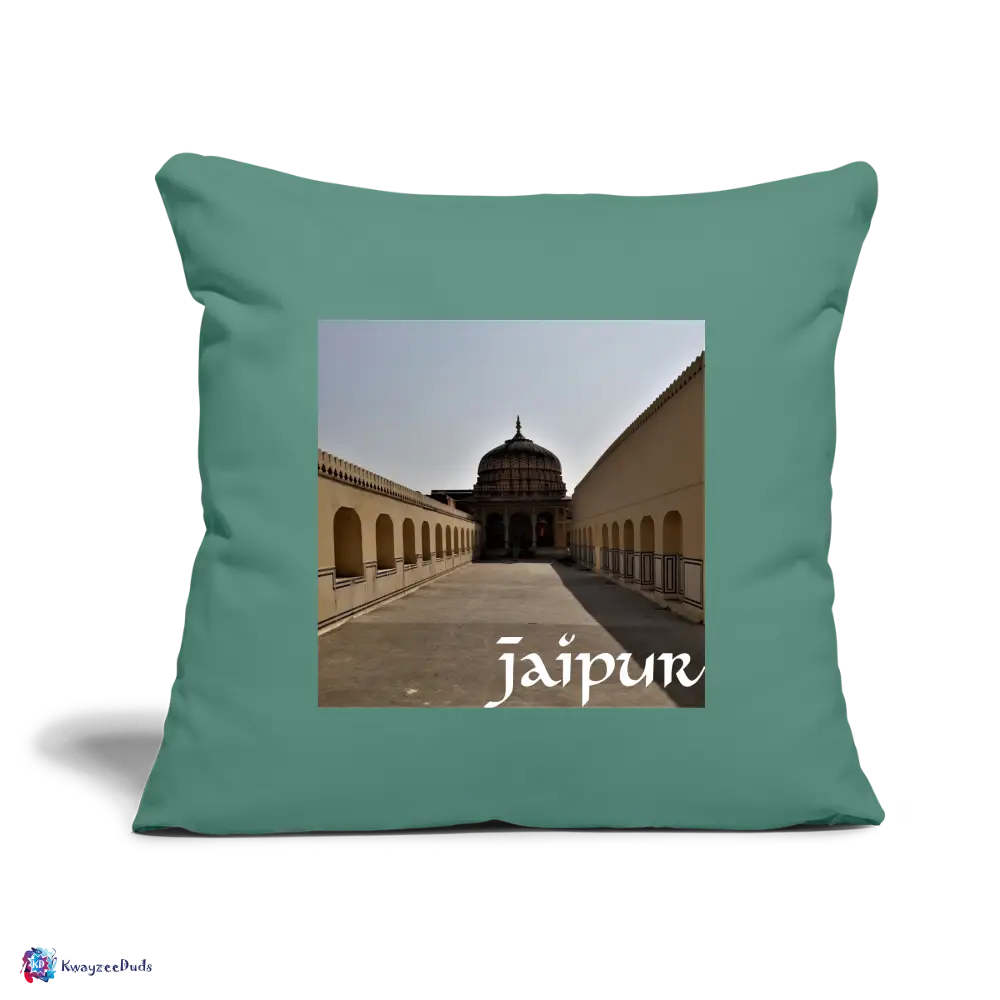 Jaipur Throw Pillow Cover 18” x 18” - cypress green