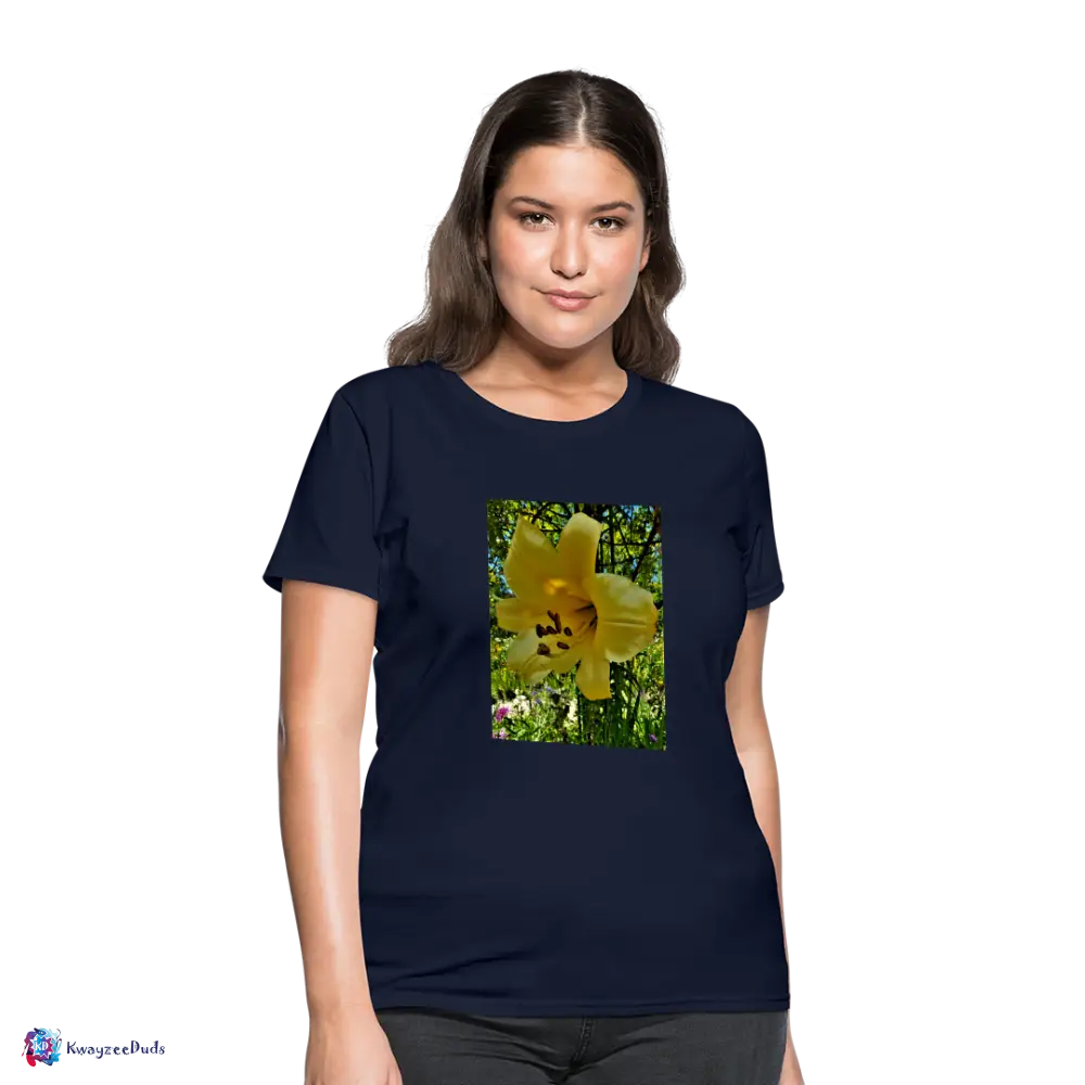 Lilium Giverny Women's T-Shirt - navy