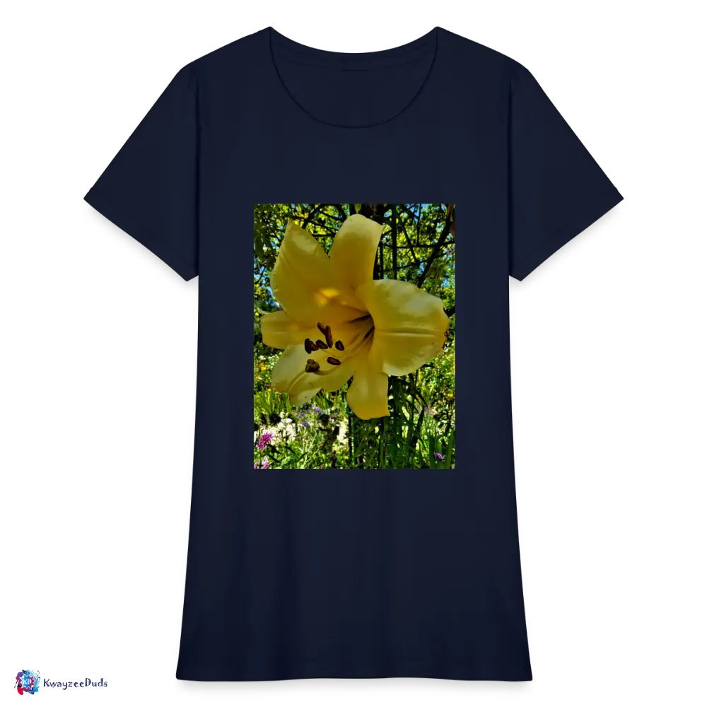 Lilium Giverny Women's T-Shirt - navy