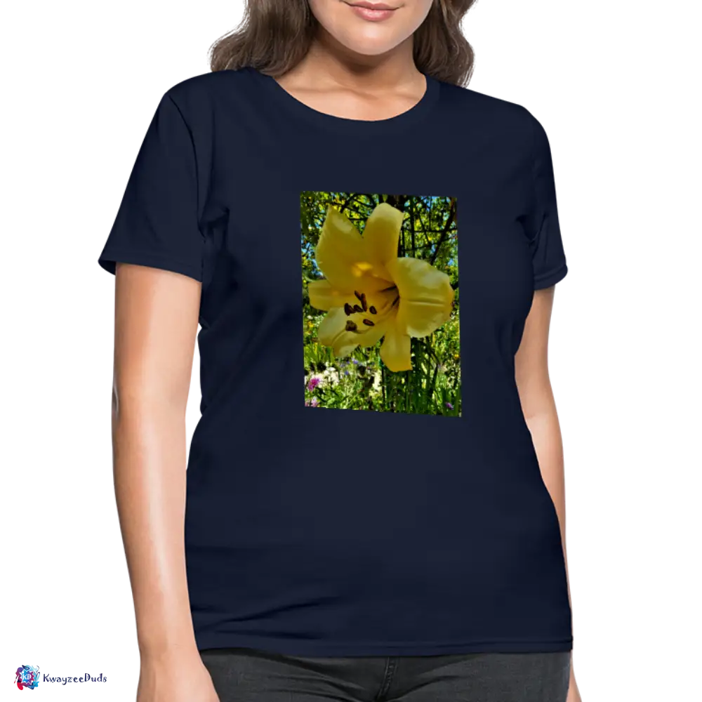 Lilium Giverny Women's T-Shirt - navy