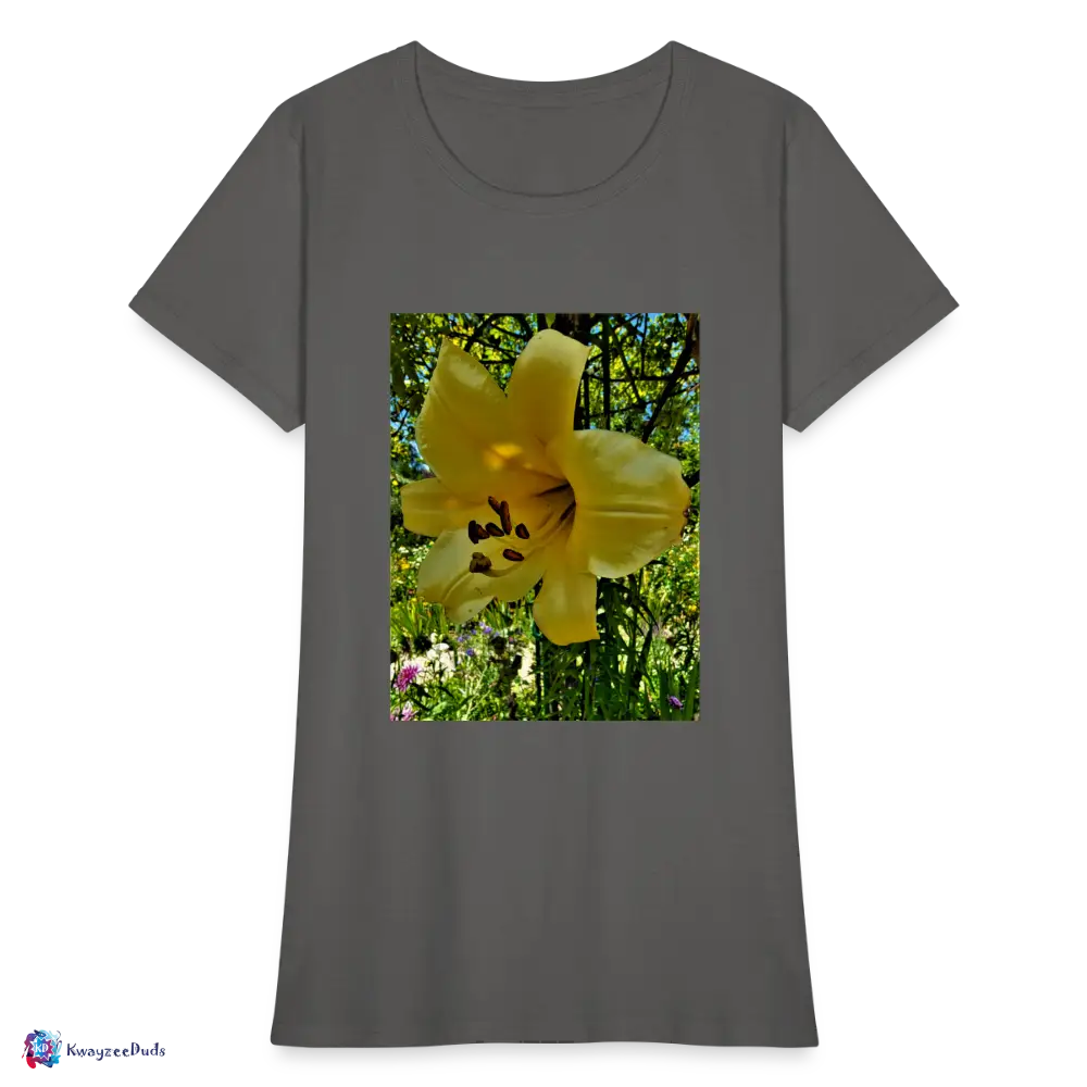 Lilium Giverny Women's T-Shirt - charcoal