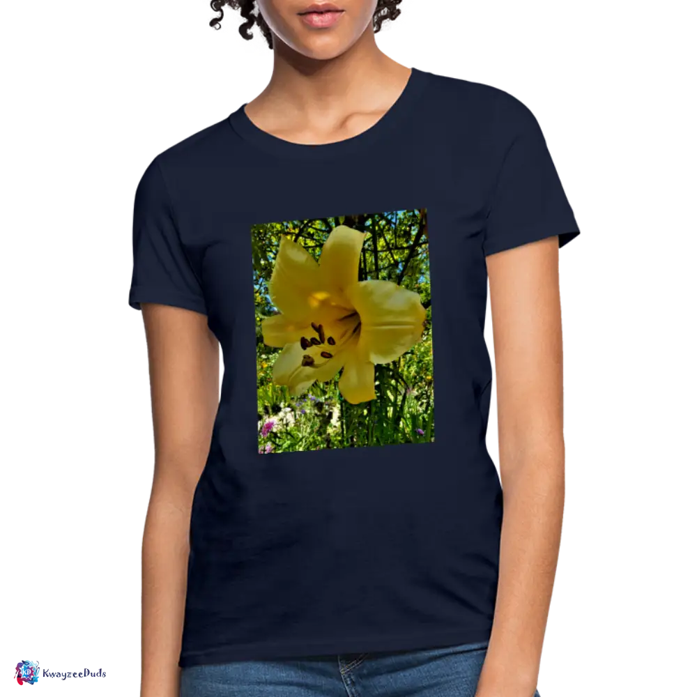 Lilium Giverny Women's T-Shirt - navy