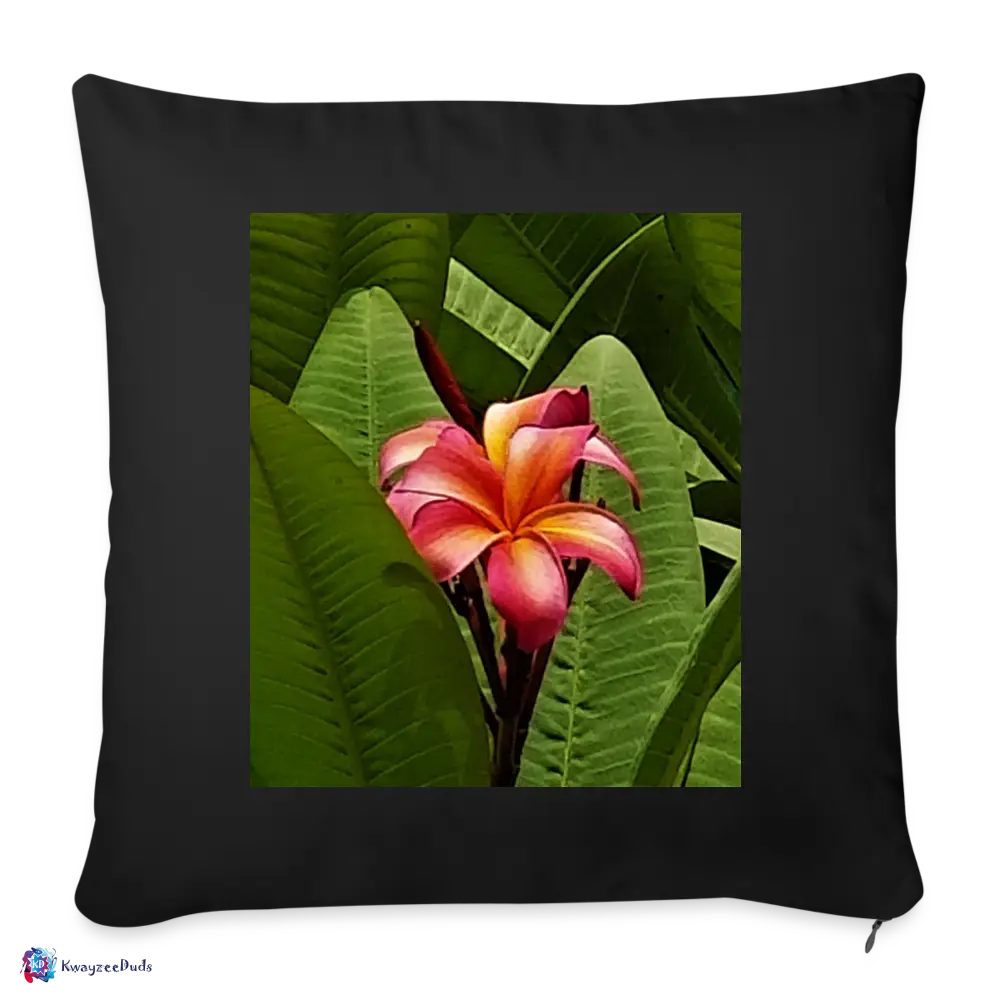 Lodi Garden Lily Throw Pillow Cover 18” x 18” - black
