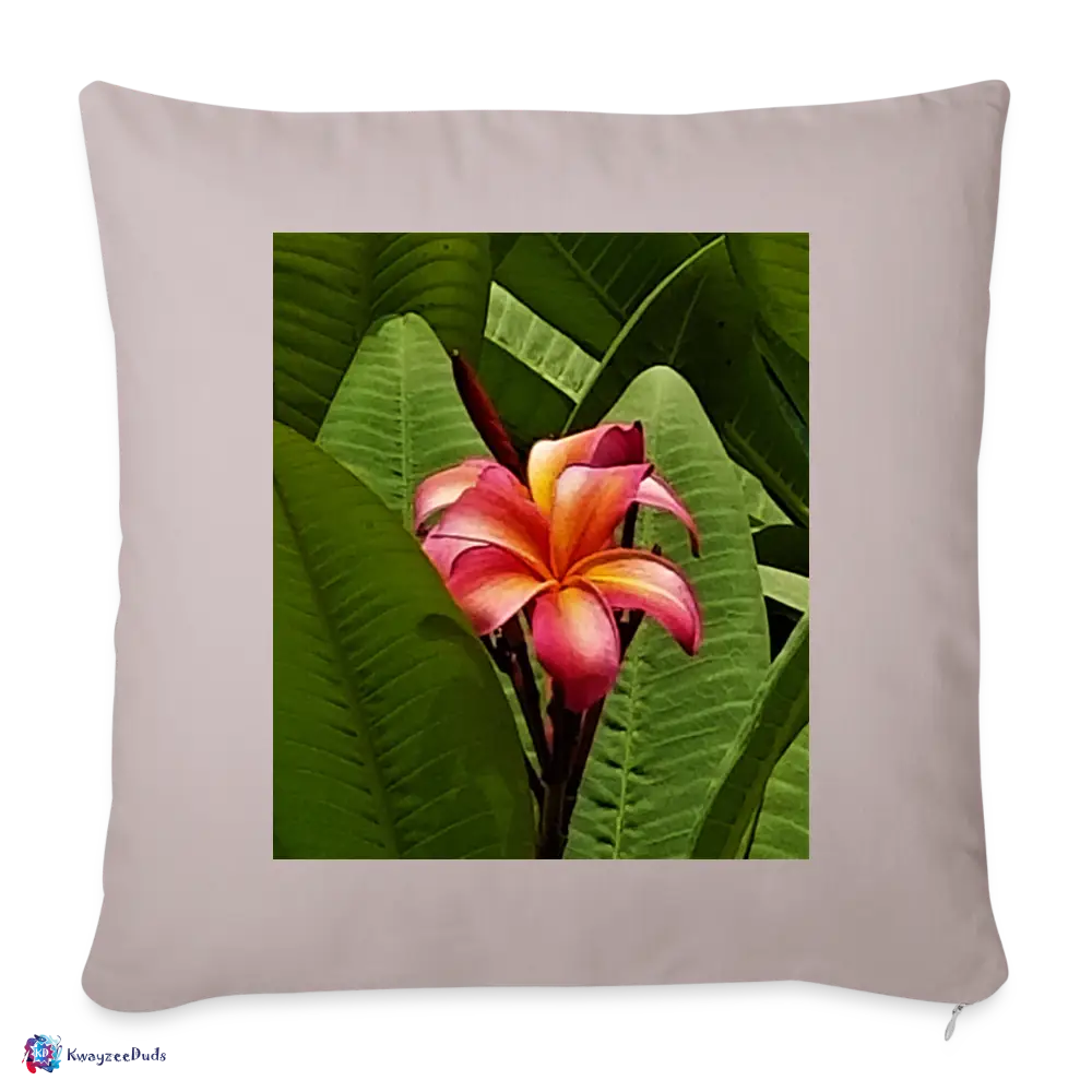 Lodi Garden Lily Throw Pillow Cover 18” x 18” - light taupe
