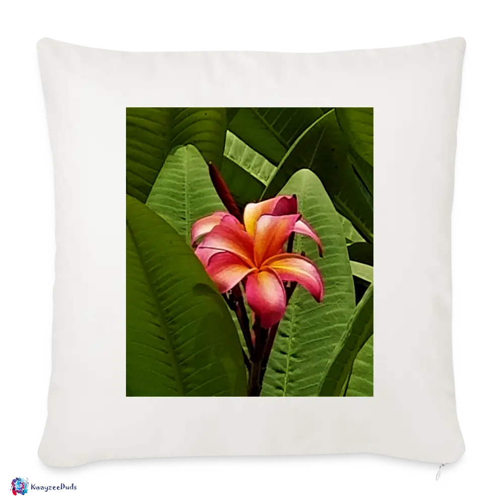 Lodi Garden Lily Throw Pillow Cover 18” x 18” - natural white