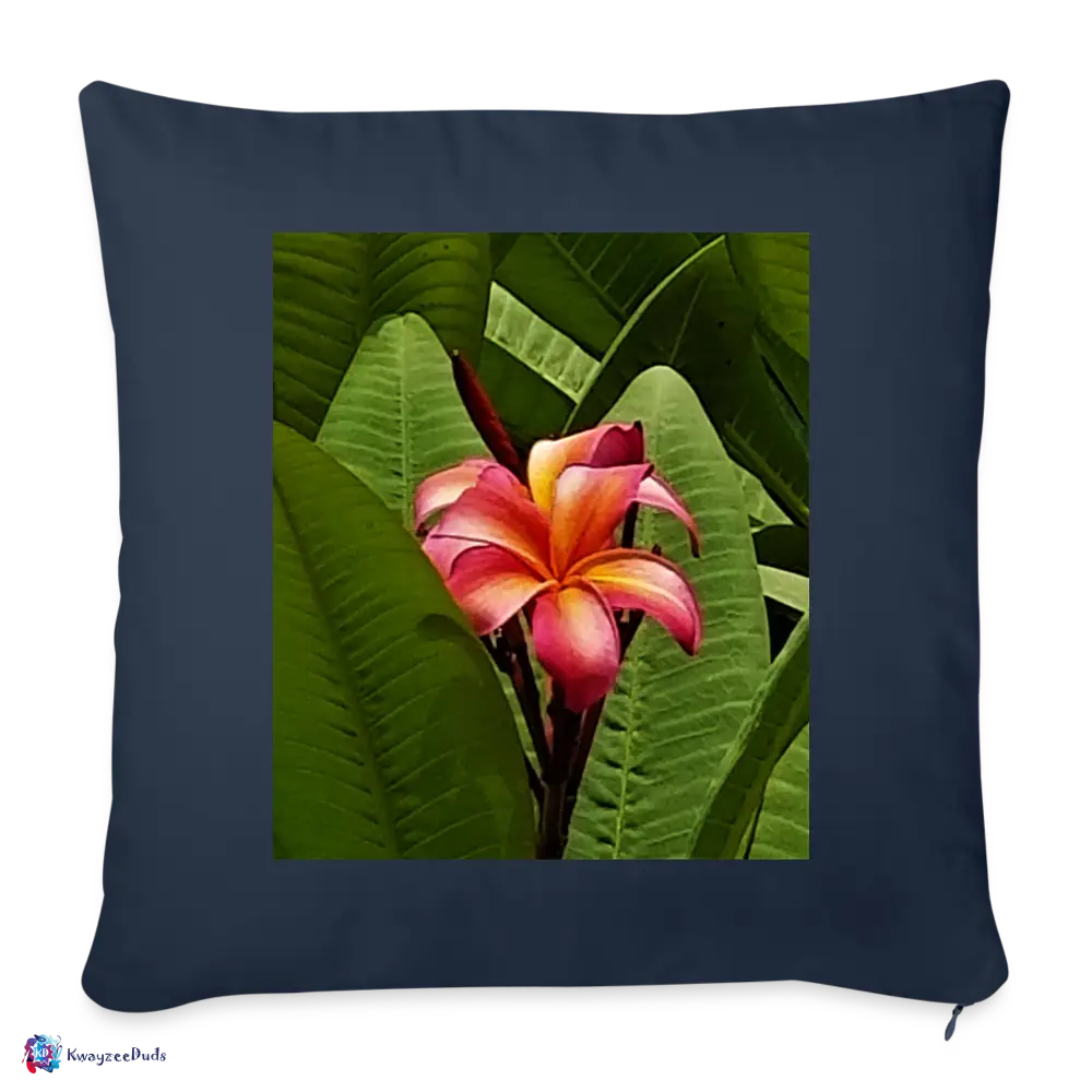 Lodi Garden Lily Throw Pillow Cover 18” x 18” - navy