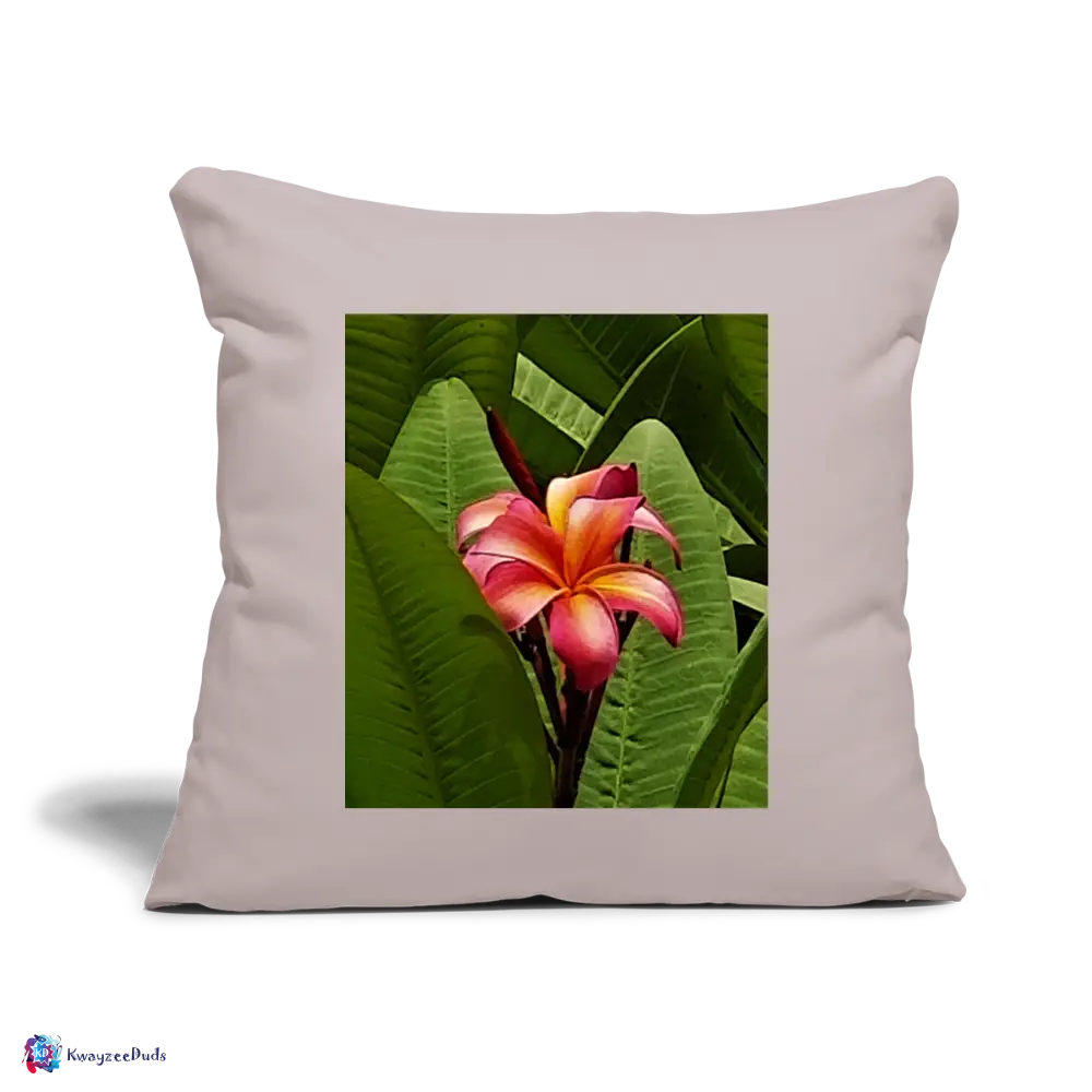 Lodi Garden Lily Throw Pillow Cover 18” x 18” - light taupe