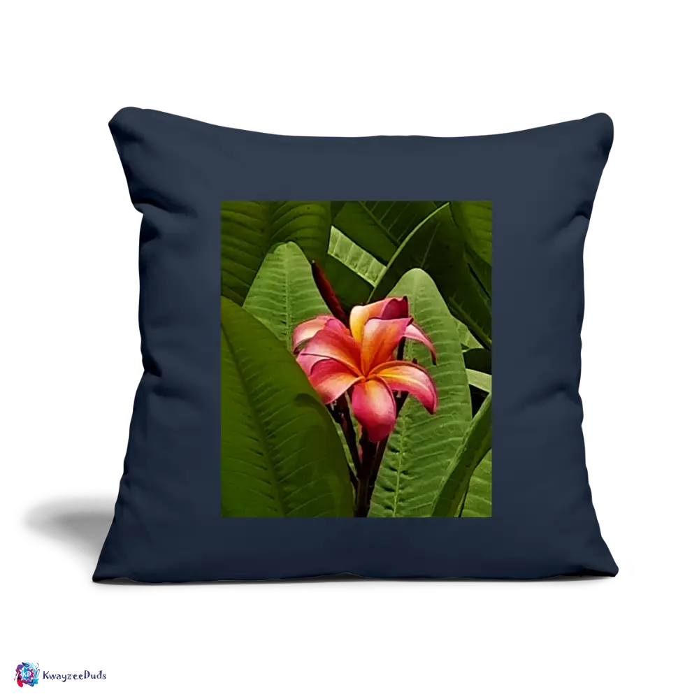 Lodi Garden Lily Throw Pillow Cover 18” x 18” - navy