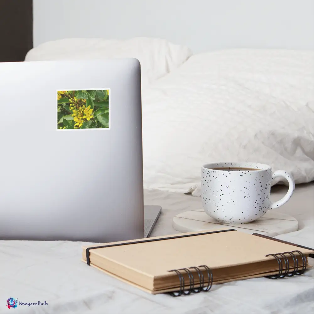 Lodi Garden Yellow Flowers Sticker - white matte