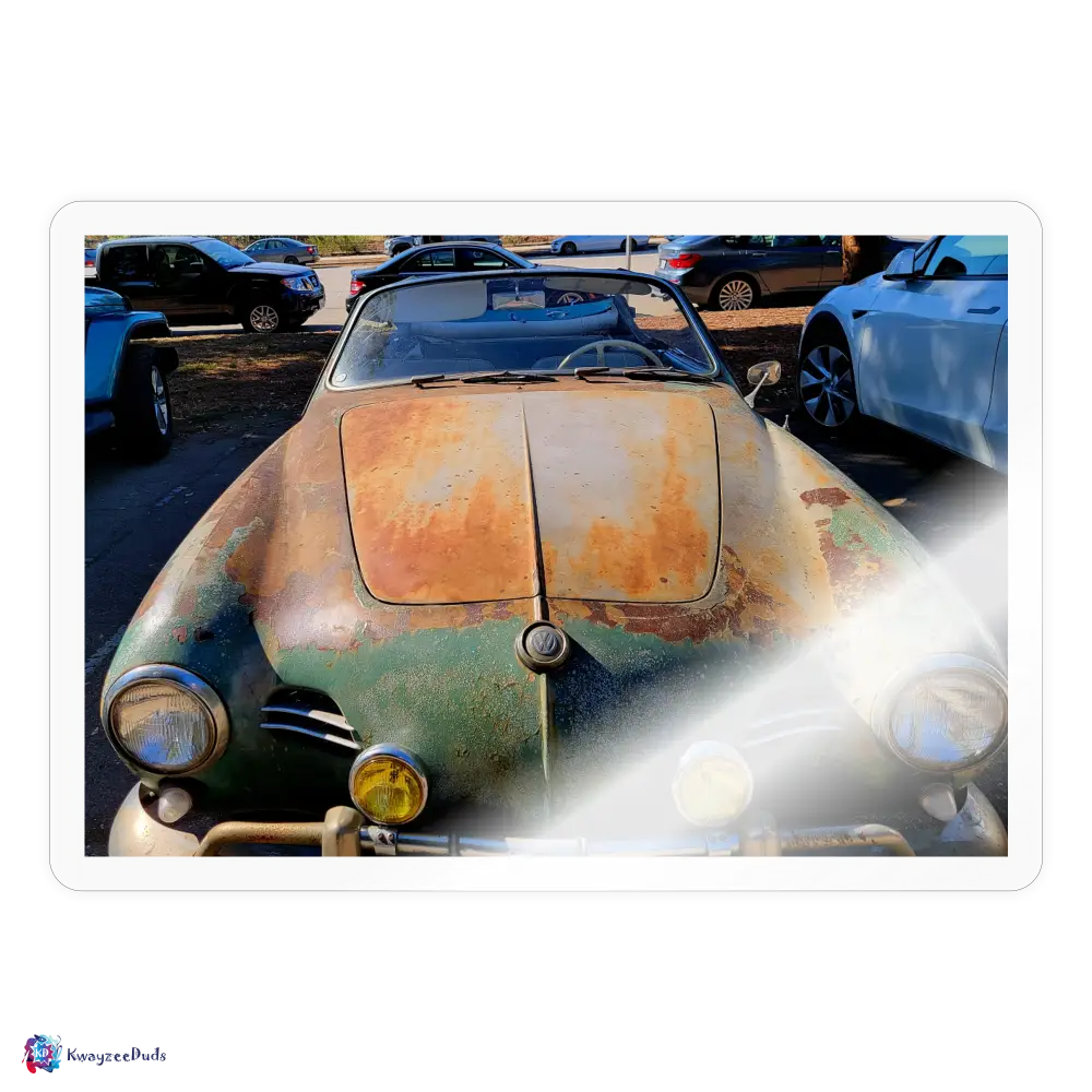Old VW Covetable Sticker - transparent glossy