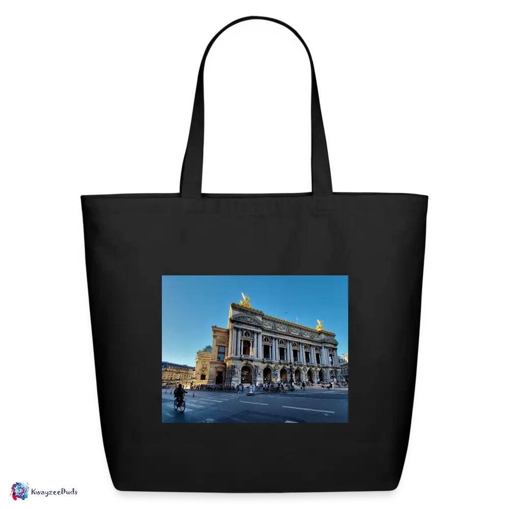Paris Opera House Eco-Friendly Cotton Tote - black