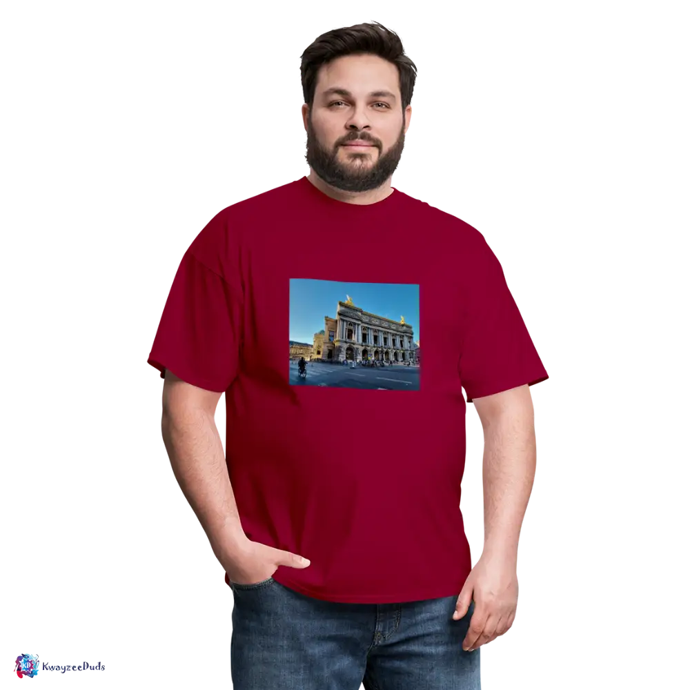 Paris Opera House Unisex Classic T-Shirt - dark red