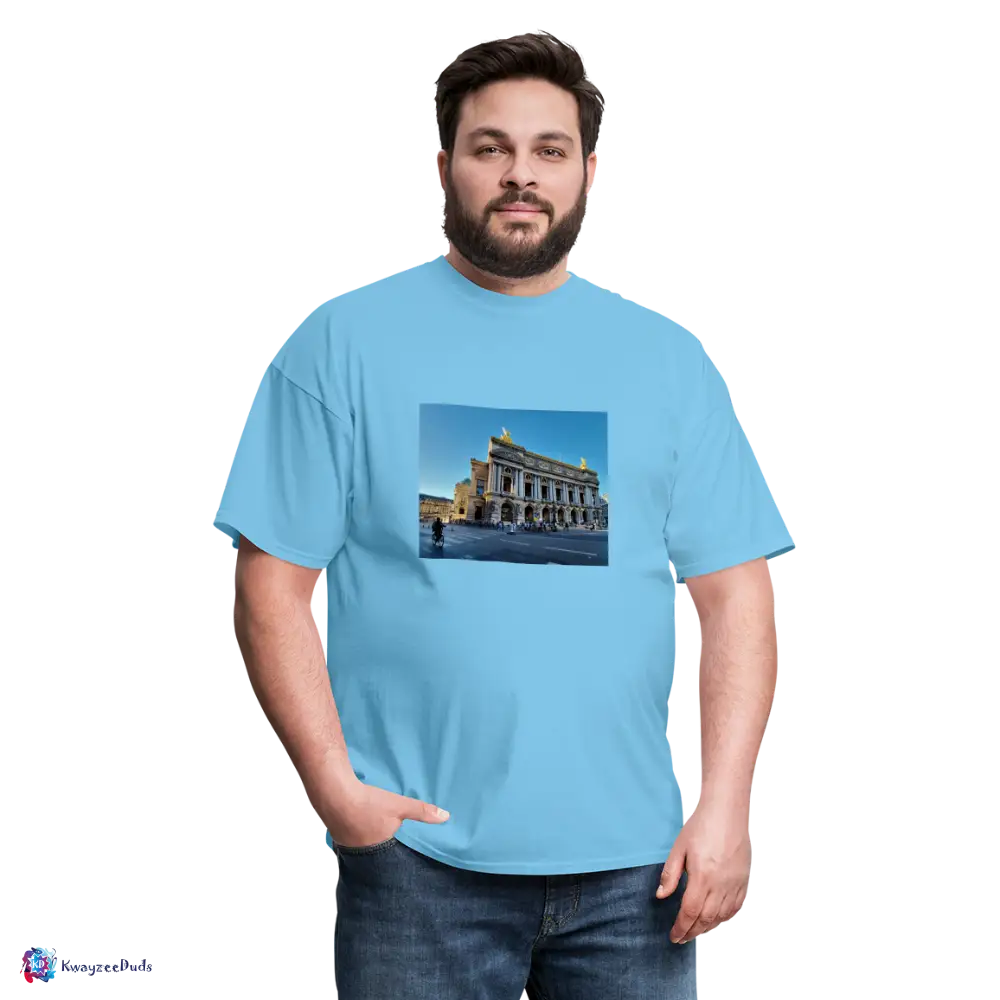 Paris Opera House Unisex Classic T-Shirt - aquatic blue