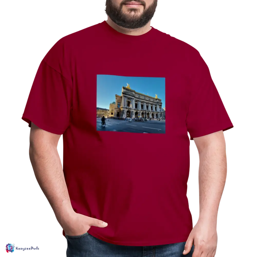 Paris Opera House Unisex Classic T-Shirt - dark red