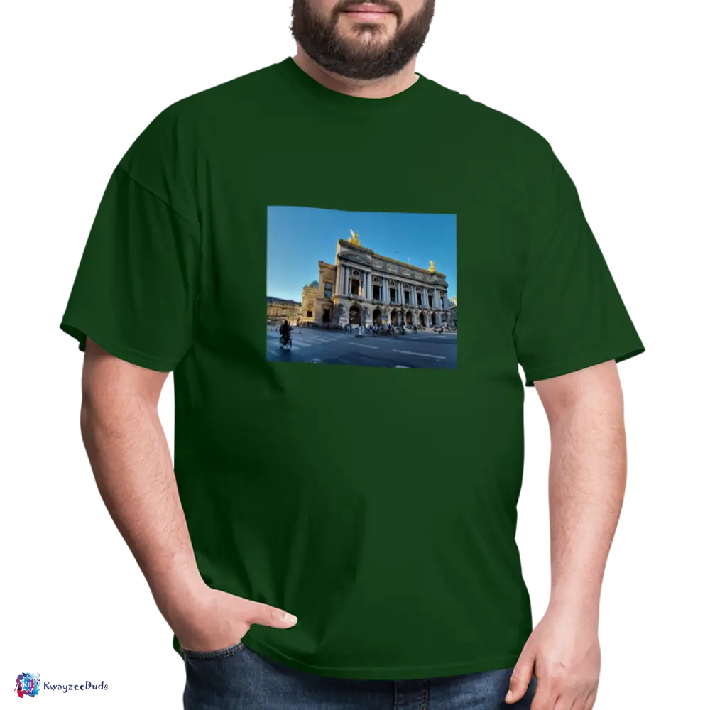 Paris Opera House Unisex Classic T-Shirt - forest green