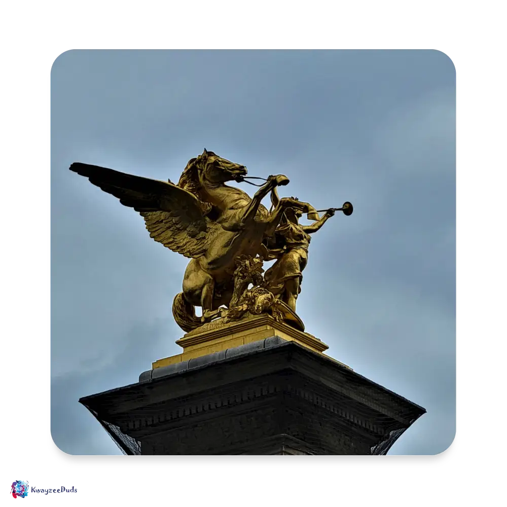 Pont Alexandre Pillar top Square Magnet - white