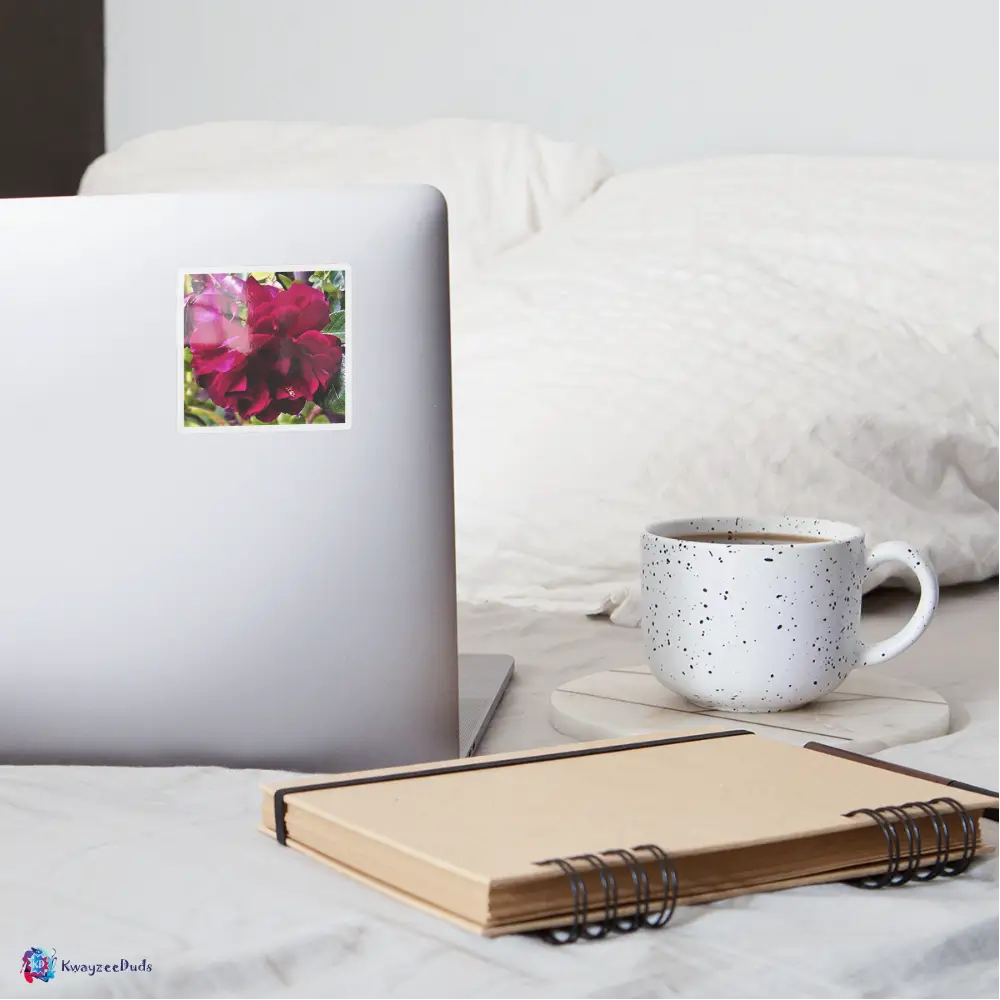 Rose Pollen Sticker - white glossy