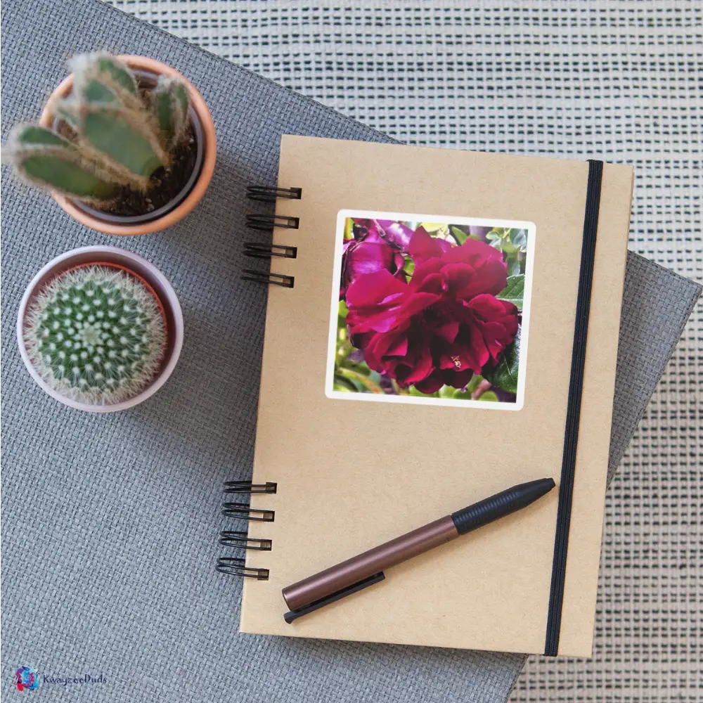 Rose Pollen Sticker - white matte