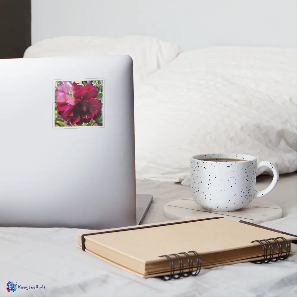 Rose Pollen Sticker - transparent glossy