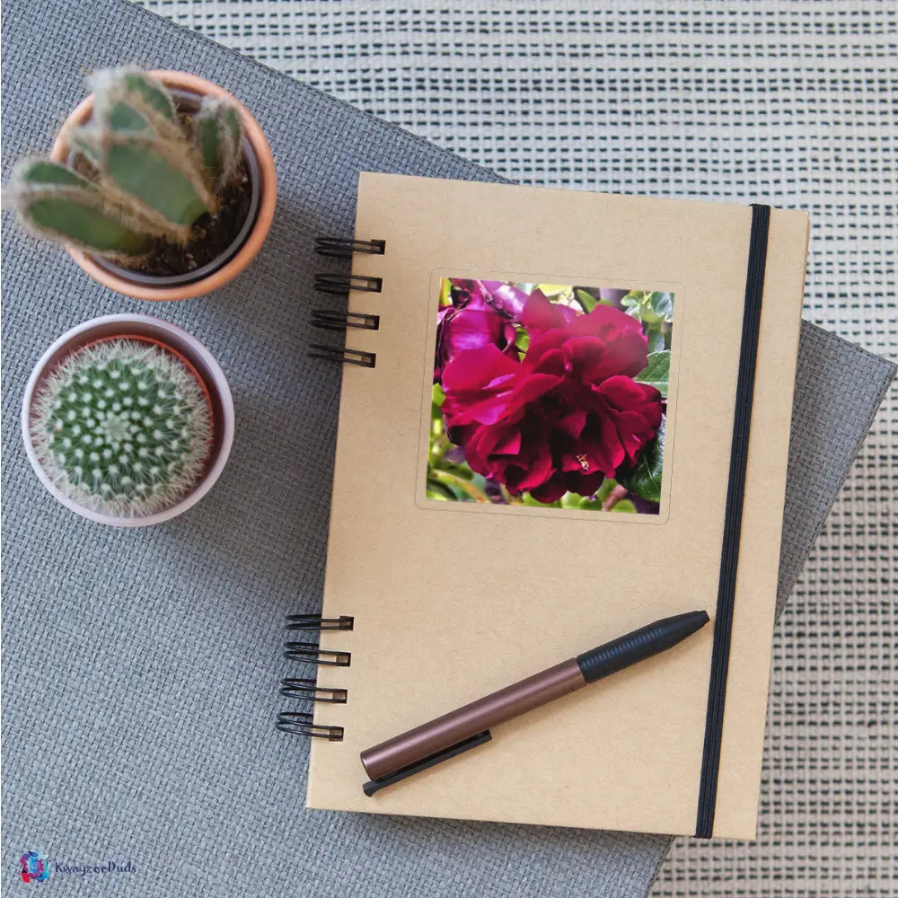 Rose Pollen Sticker - transparent glossy