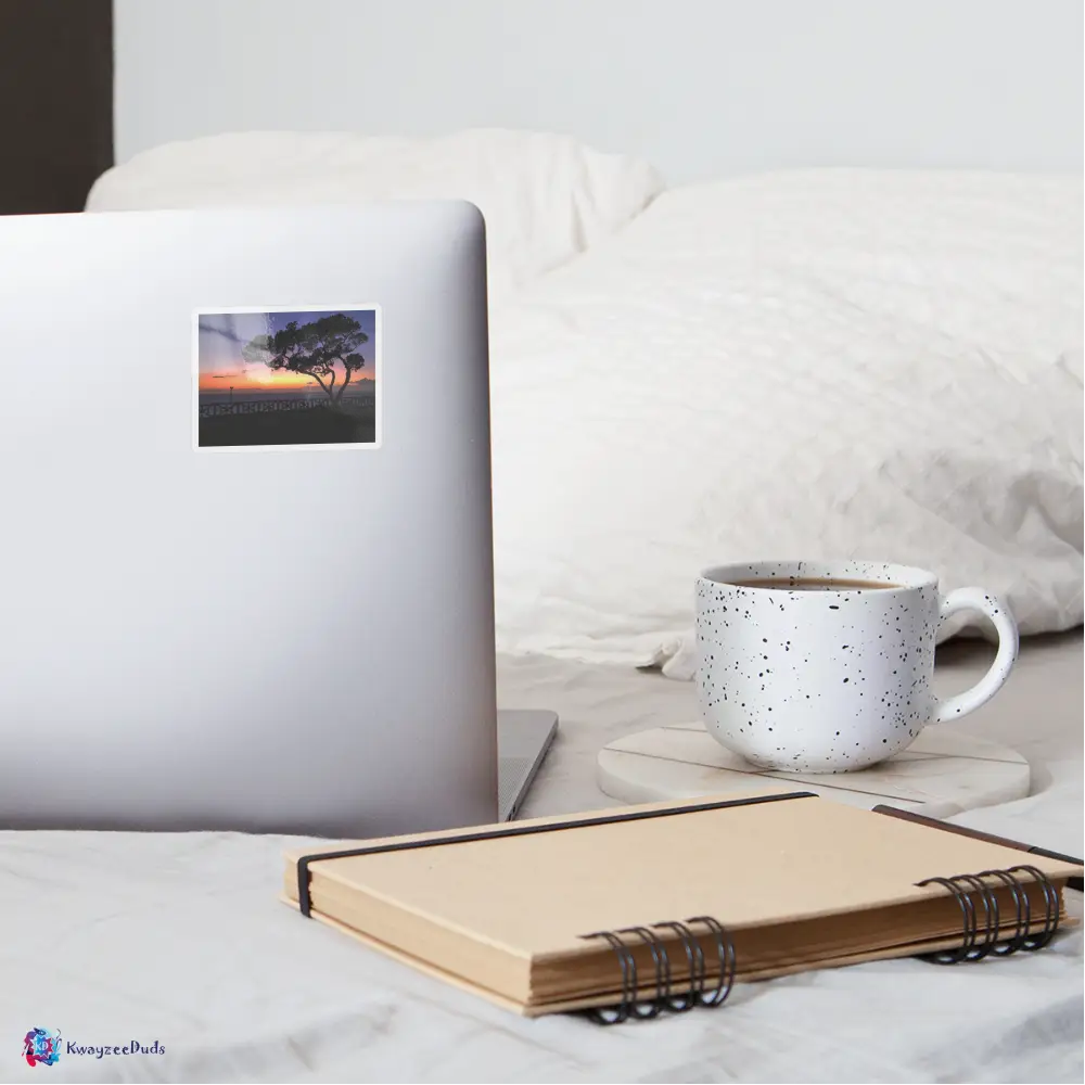 Santa Monica Tree Sticker - white glossy
