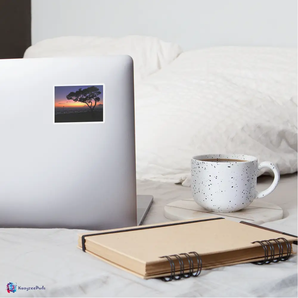 Santa Monica Tree Sticker - white matte