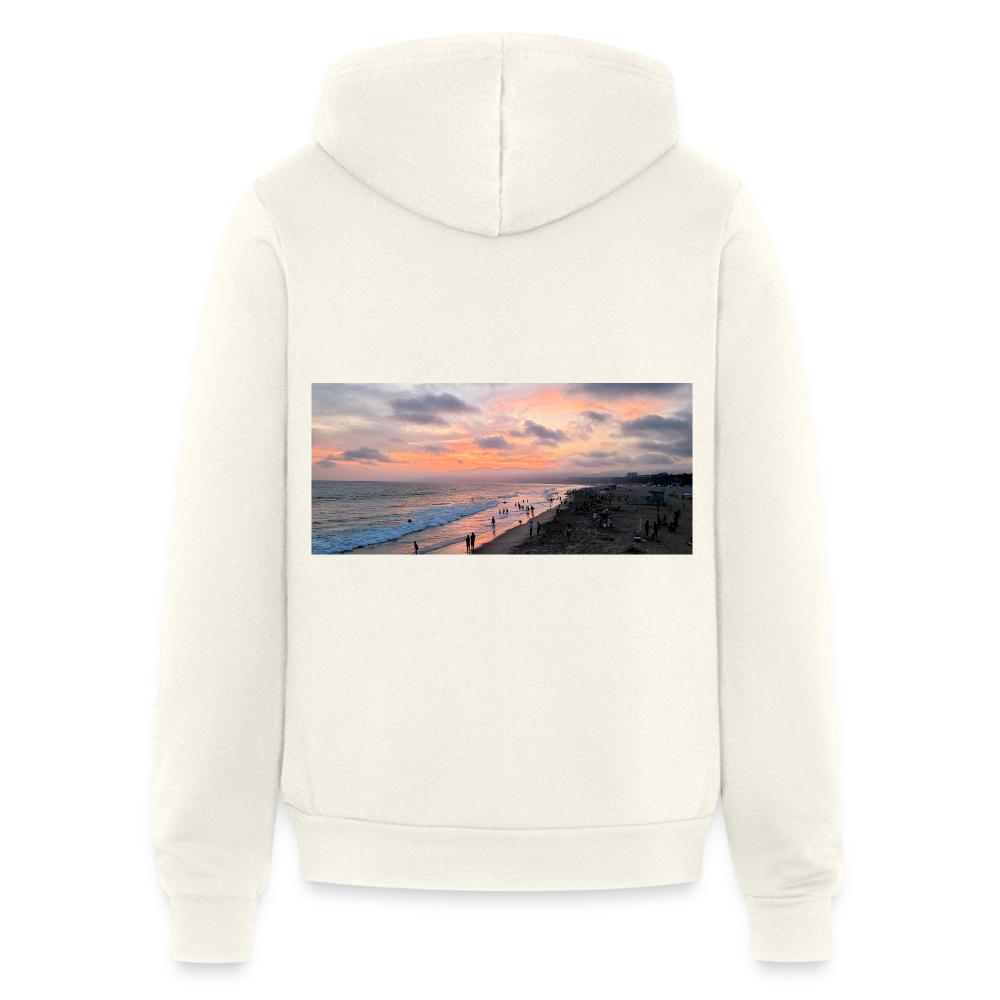 Unisex Full Zip Hoodie - vintage white