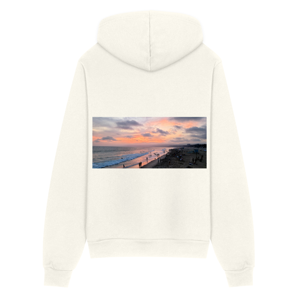 Unisex Full Zip Hoodie - vintage white