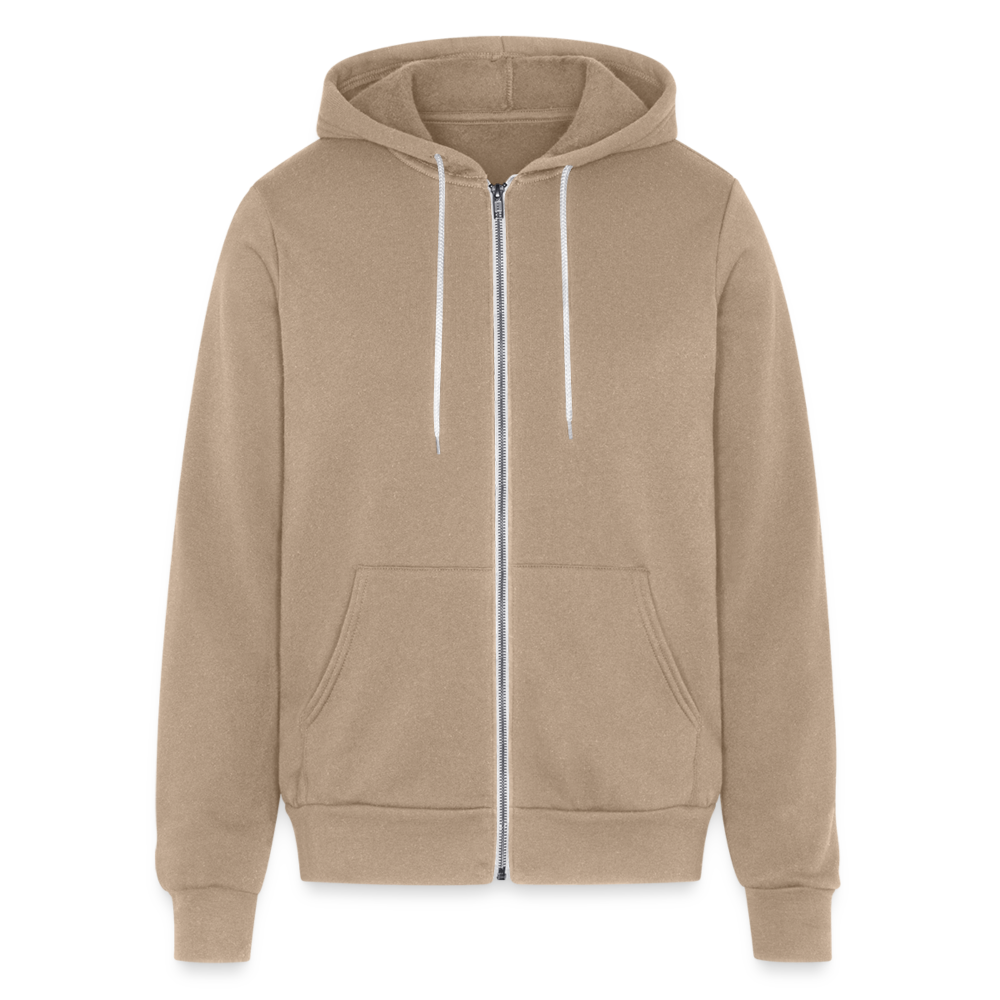 Unisex Full Zip Hoodie - tan