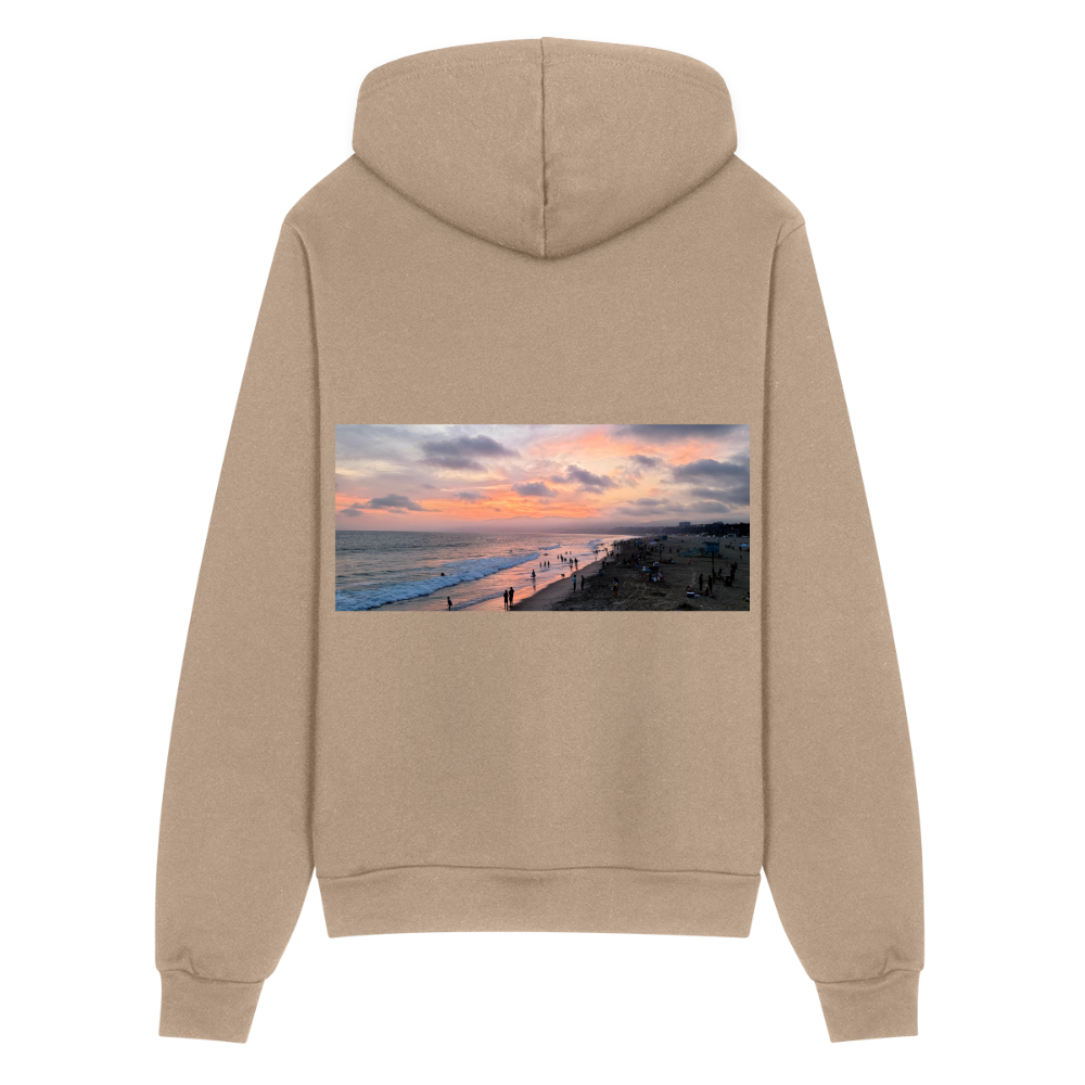 Unisex Full Zip Hoodie - tan