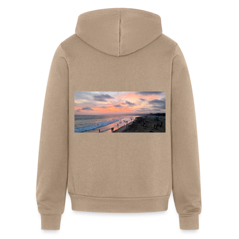 Unisex Full Zip Hoodie - tan