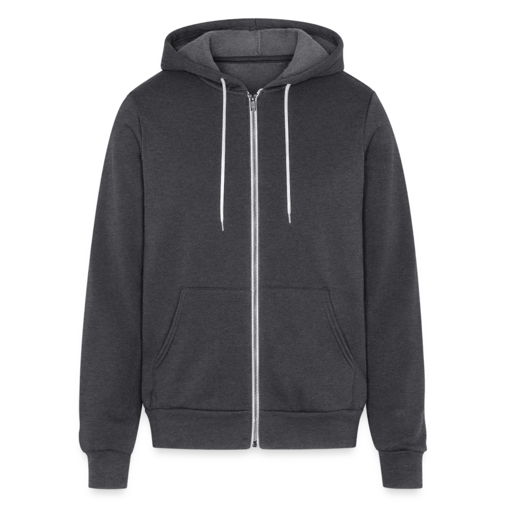 Unisex Full Zip Hoodie - charcoal grey