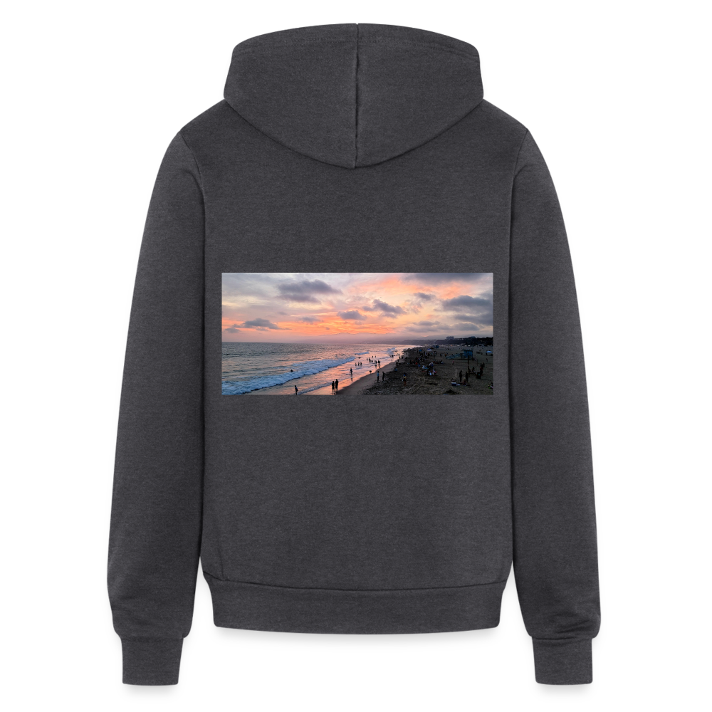 Unisex Full Zip Hoodie - charcoal grey