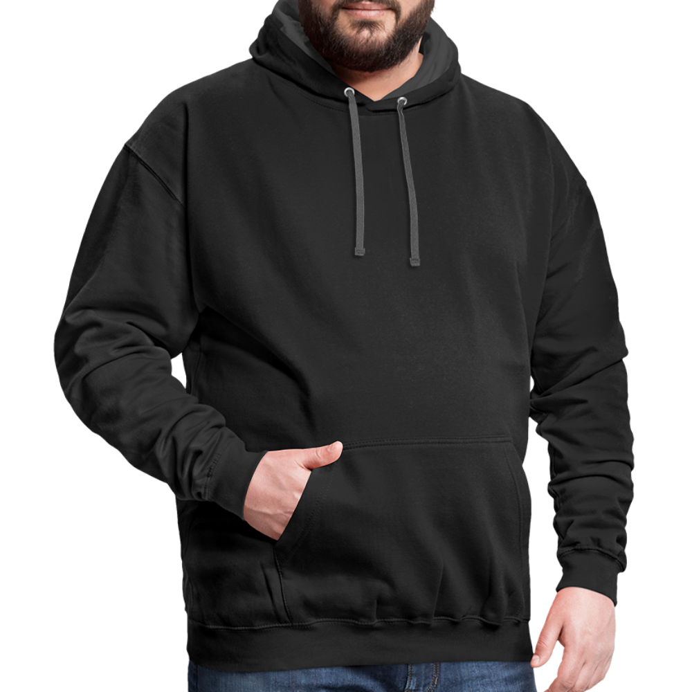 Contrast Hoodie - black/asphalt - KwayZeeDuds